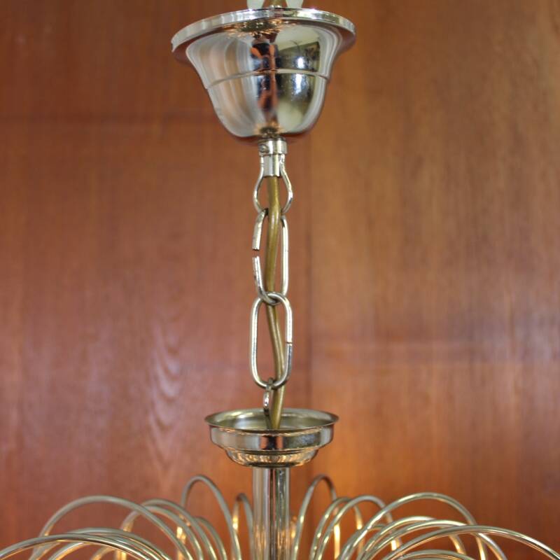 Vintage Murano teardrop lamp - zilver/transparant