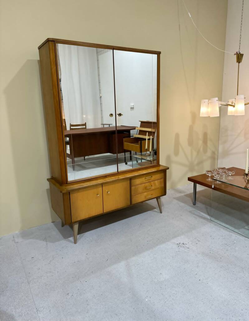 Vintage kledingkast, linnenkast - jaren '50 | 01031