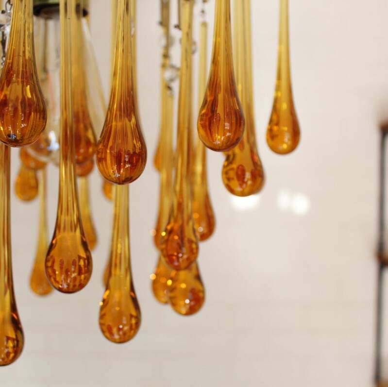 Murano-Tropfenlampe - Bernstein