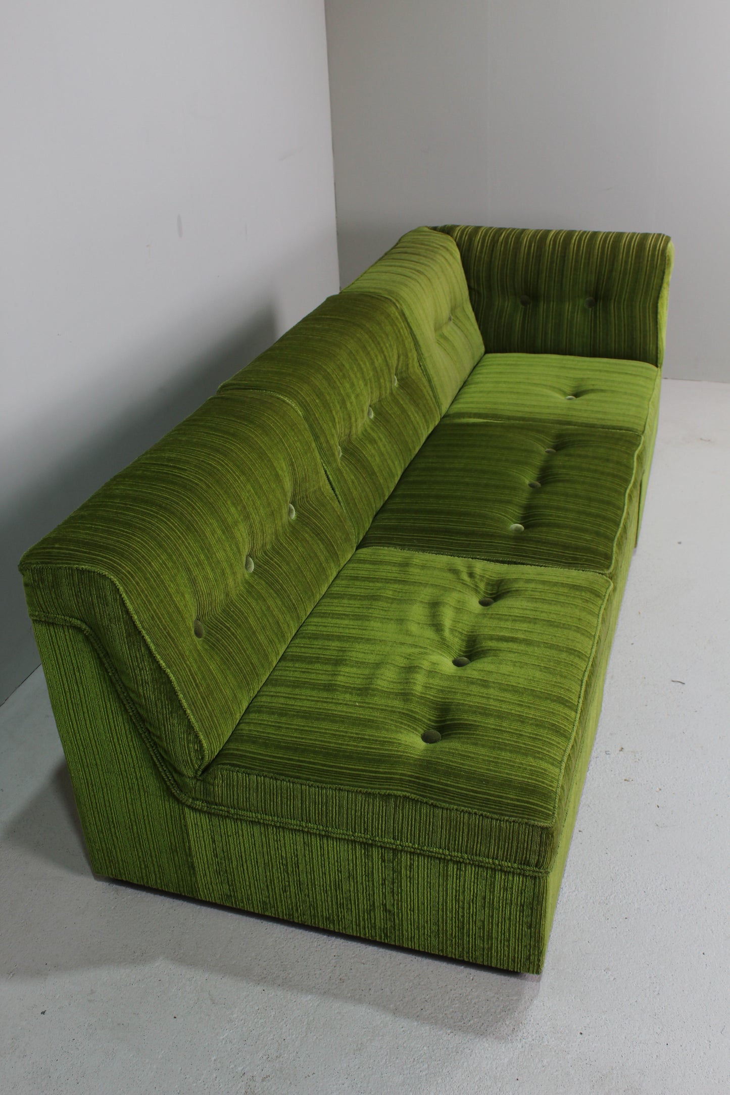 Vintage modulaire bank, hoekbank - groen, jaren '70
