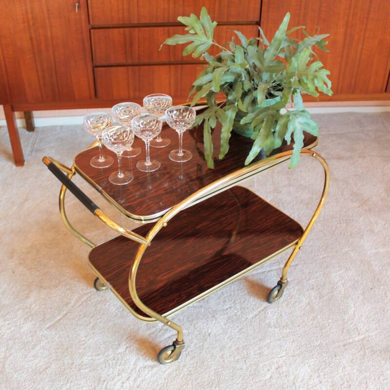 Vintage barcart/serveerwagen