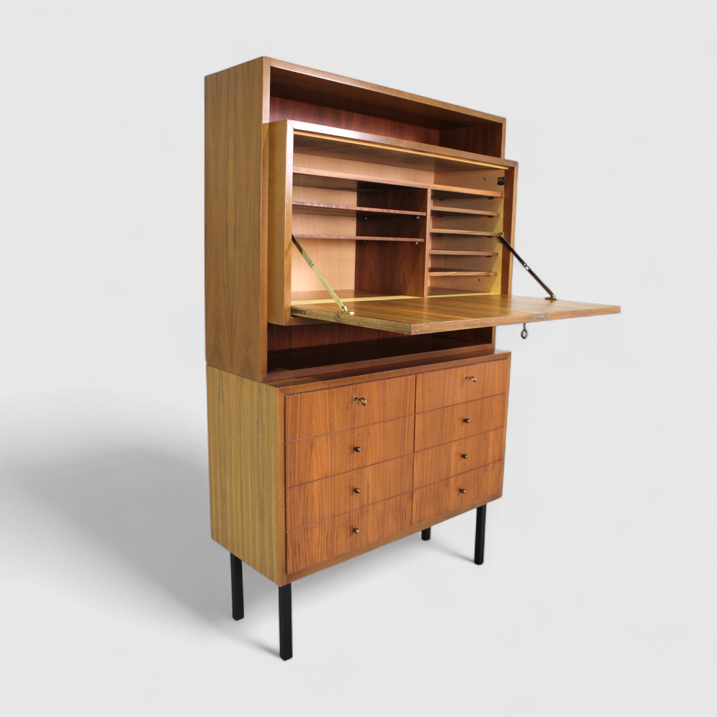 Vintage Bücherregal, Hängeschrank, Highboard - 1960er Jahre