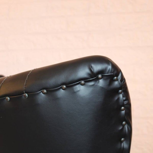 Zwarte vintage cocktailstoel/clubfauteuil