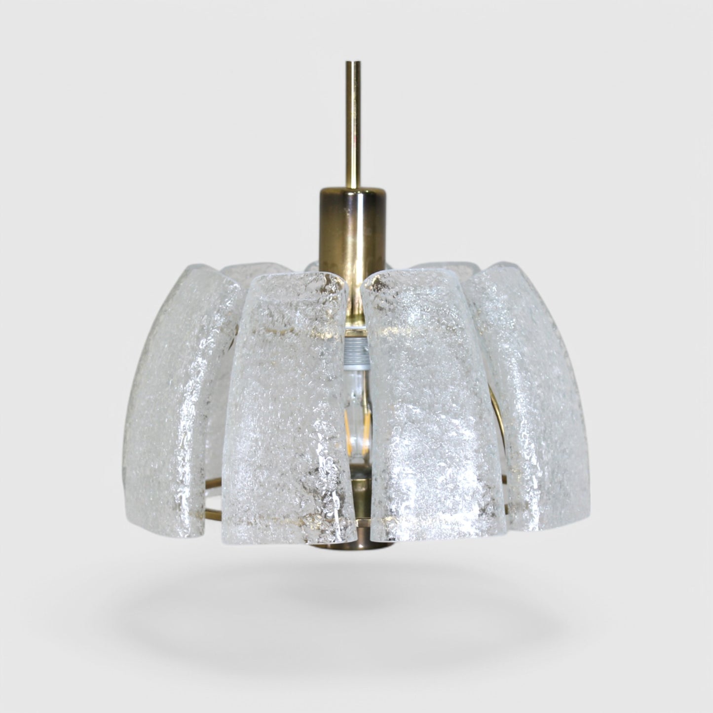 Vintage hanglamp Doria - jaren '70, iceglass