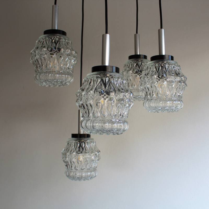 Vintage glazen hanglamp