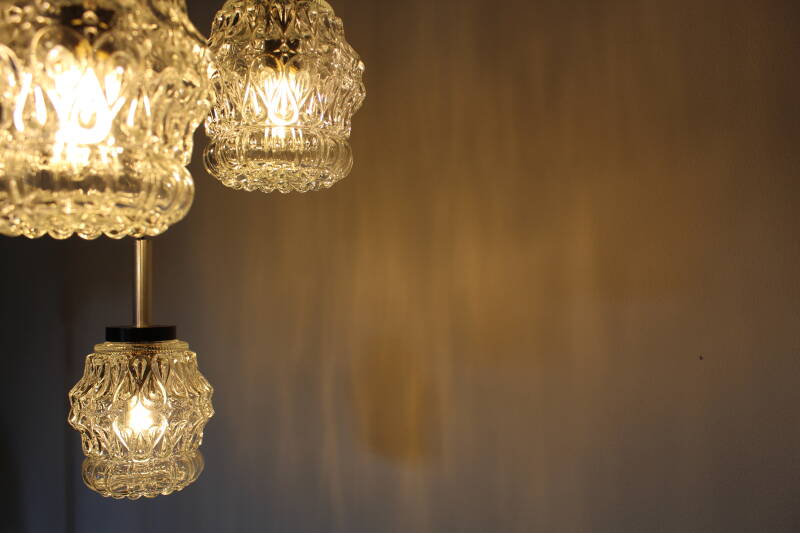 Vintage glazen hanglamp