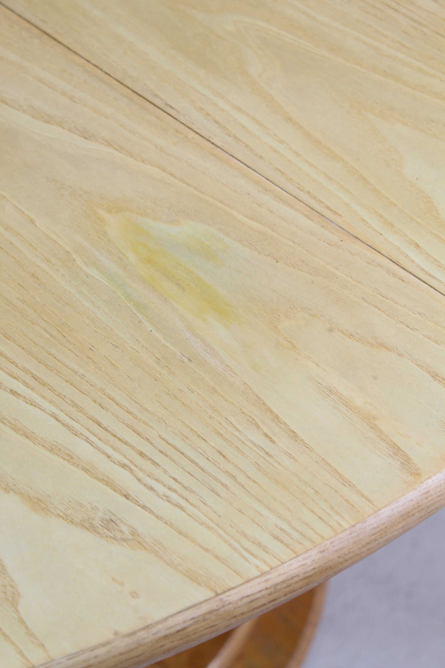 Vintage uitschuifbare eettafel eiken, rotan