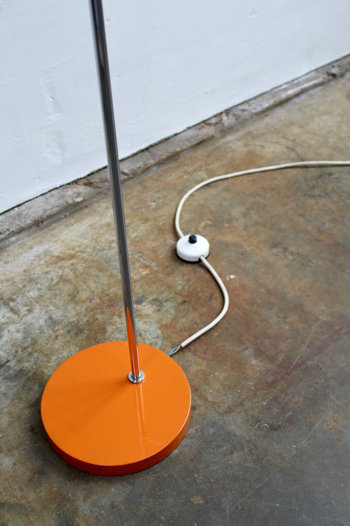 Jaren '70 oranje vloerlamp