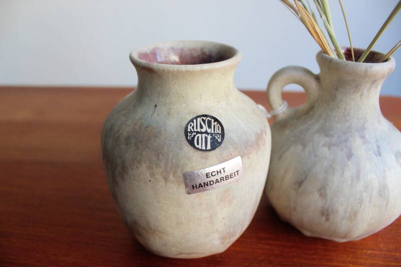 Vintage Ruscha art vases set