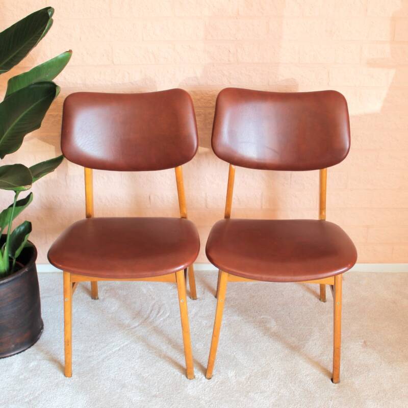 Set vintage stoelen