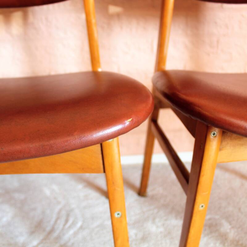 Set vintage stoelen
