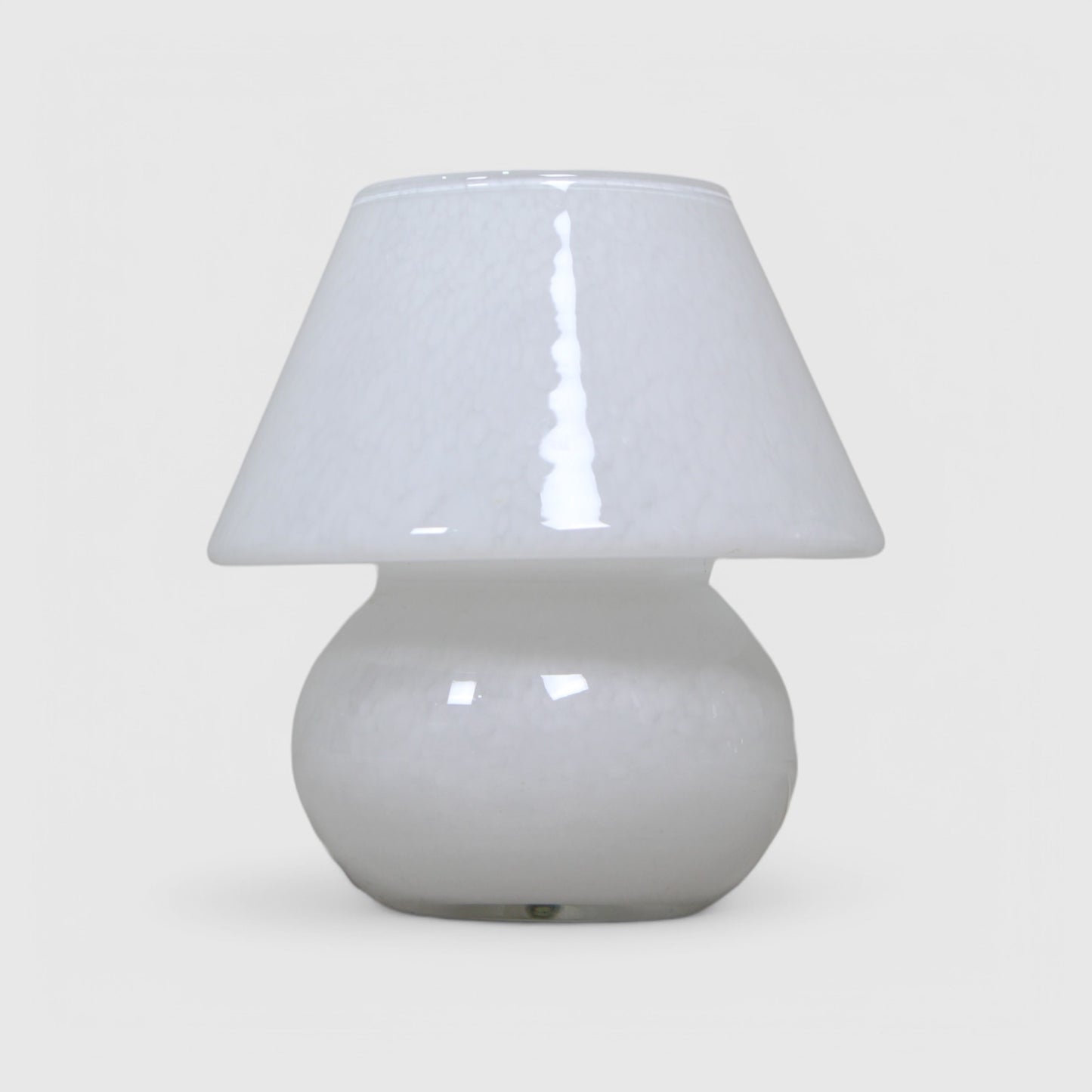 Vintage Murano tafellamp, mushroomlamp - wit, jaren '70