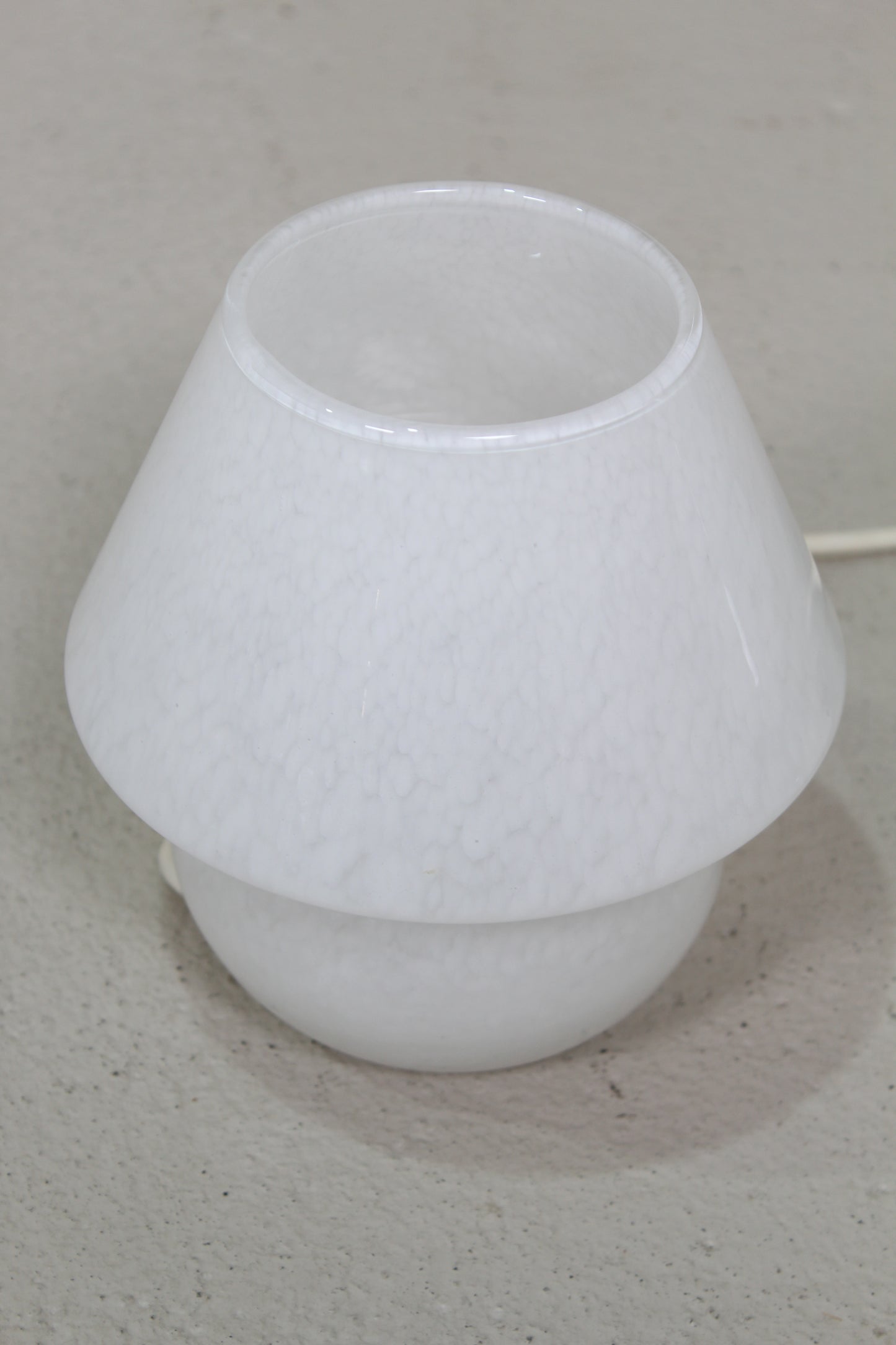 Vintage Murano tafellamp, mushroomlamp - wit, jaren '70