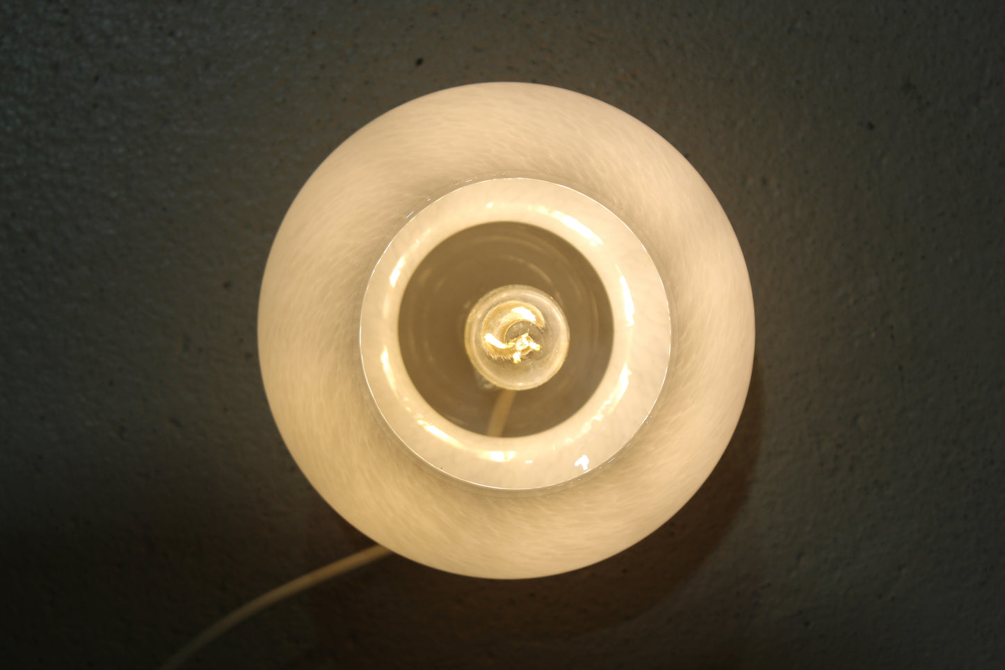 Vintage Murano tafellamp, mushroomlamp - wit, jaren '70