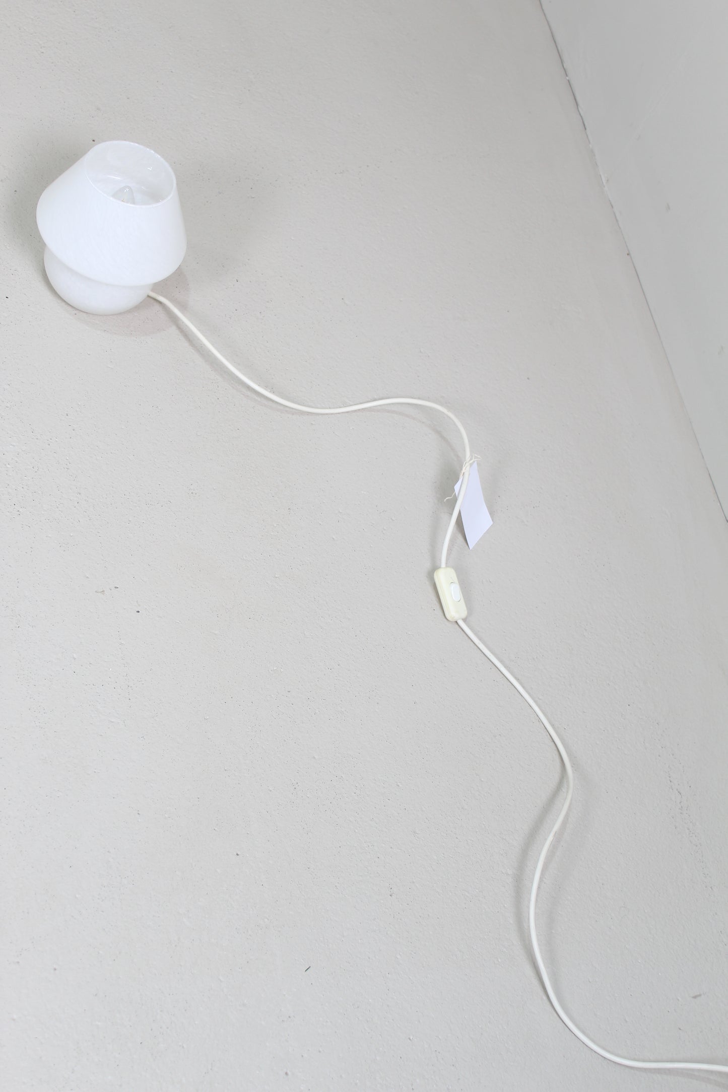 Vintage Murano mushroomlamp - wit, jaren '70