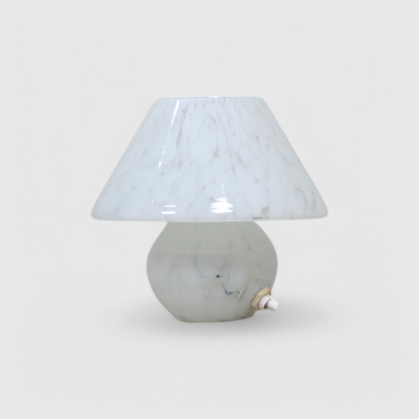 Vintage Murano mushroomlamp - wit, jaren '70