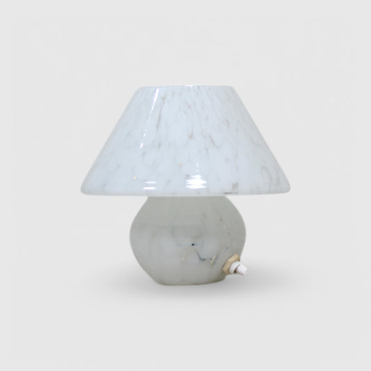 Vintage Murano mushroomlamp - wit, jaren '70