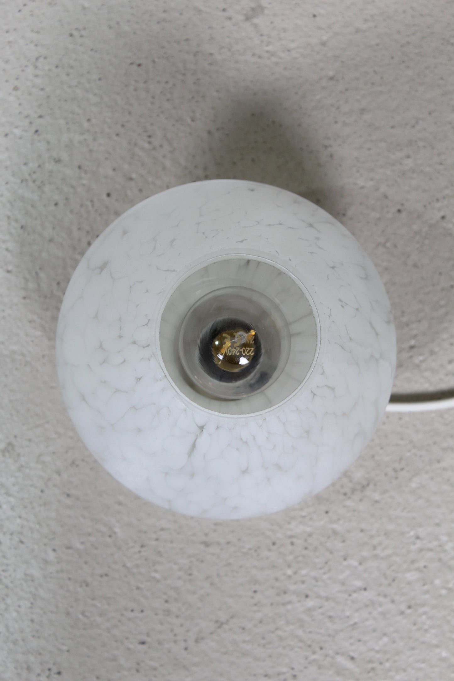 Vintage Murano mushroomlamp - wit, jaren '70