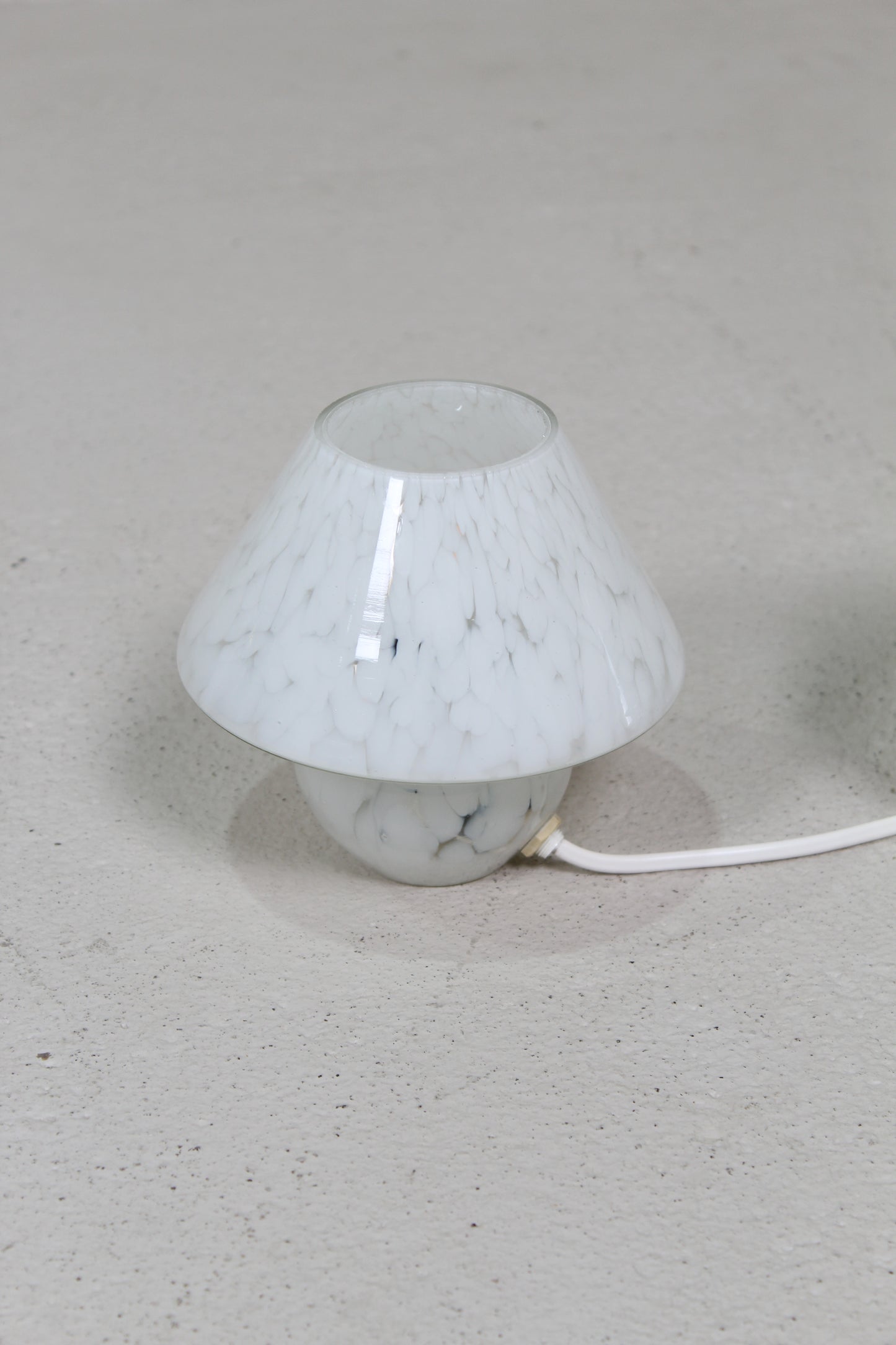 Vintage Murano mushroomlamp - wit, jaren '70