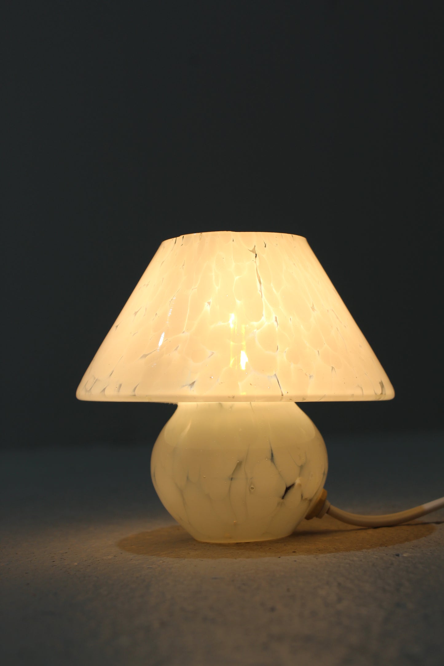 Vintage Murano mushroomlamp - wit, jaren '70