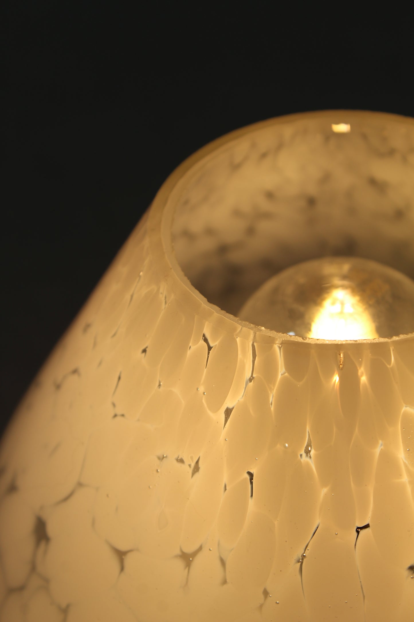 Vintage Murano mushroomlamp - wit, jaren '70