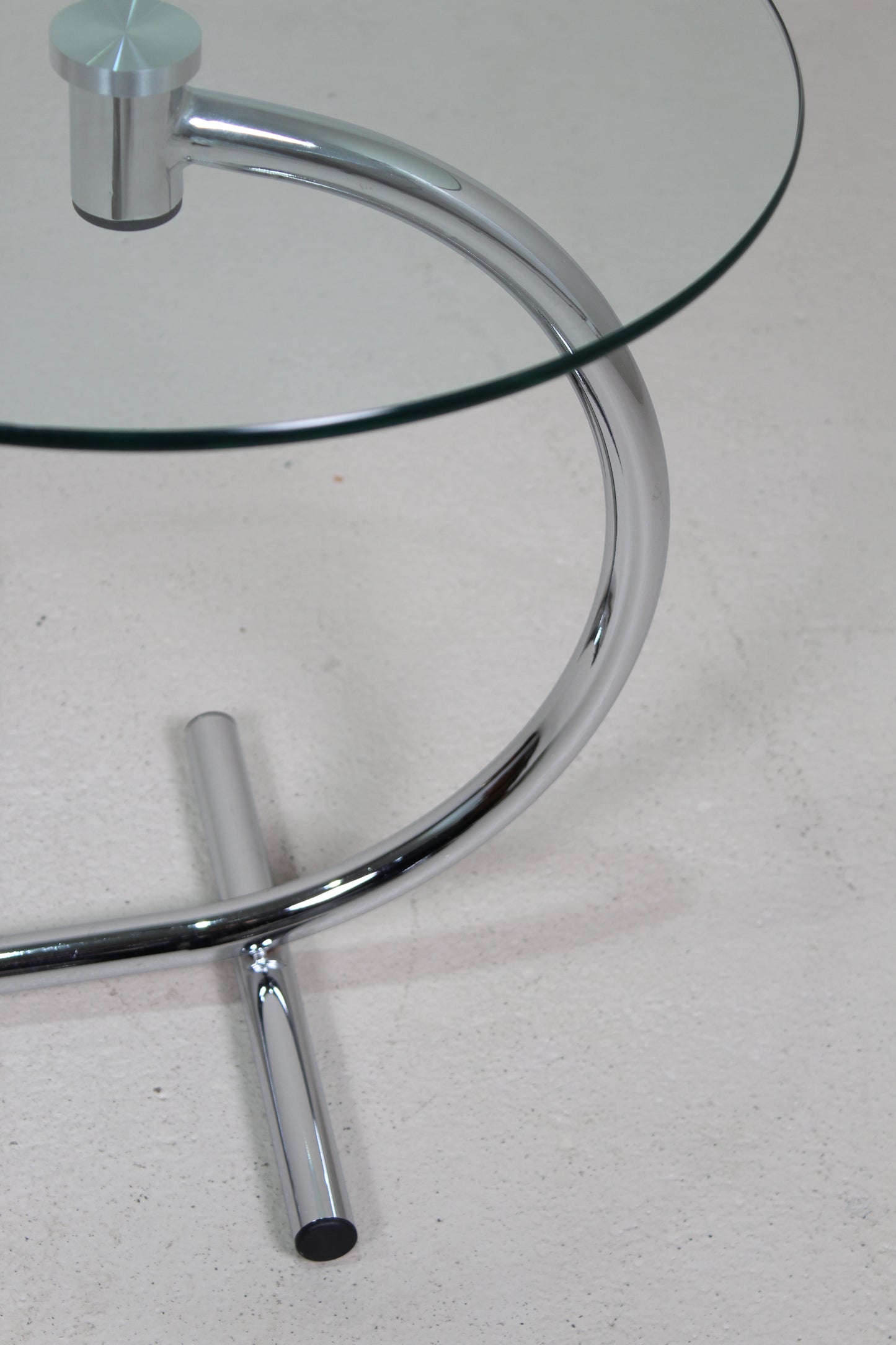 Vintage Beistelltisch - Chrom, Glas 70er