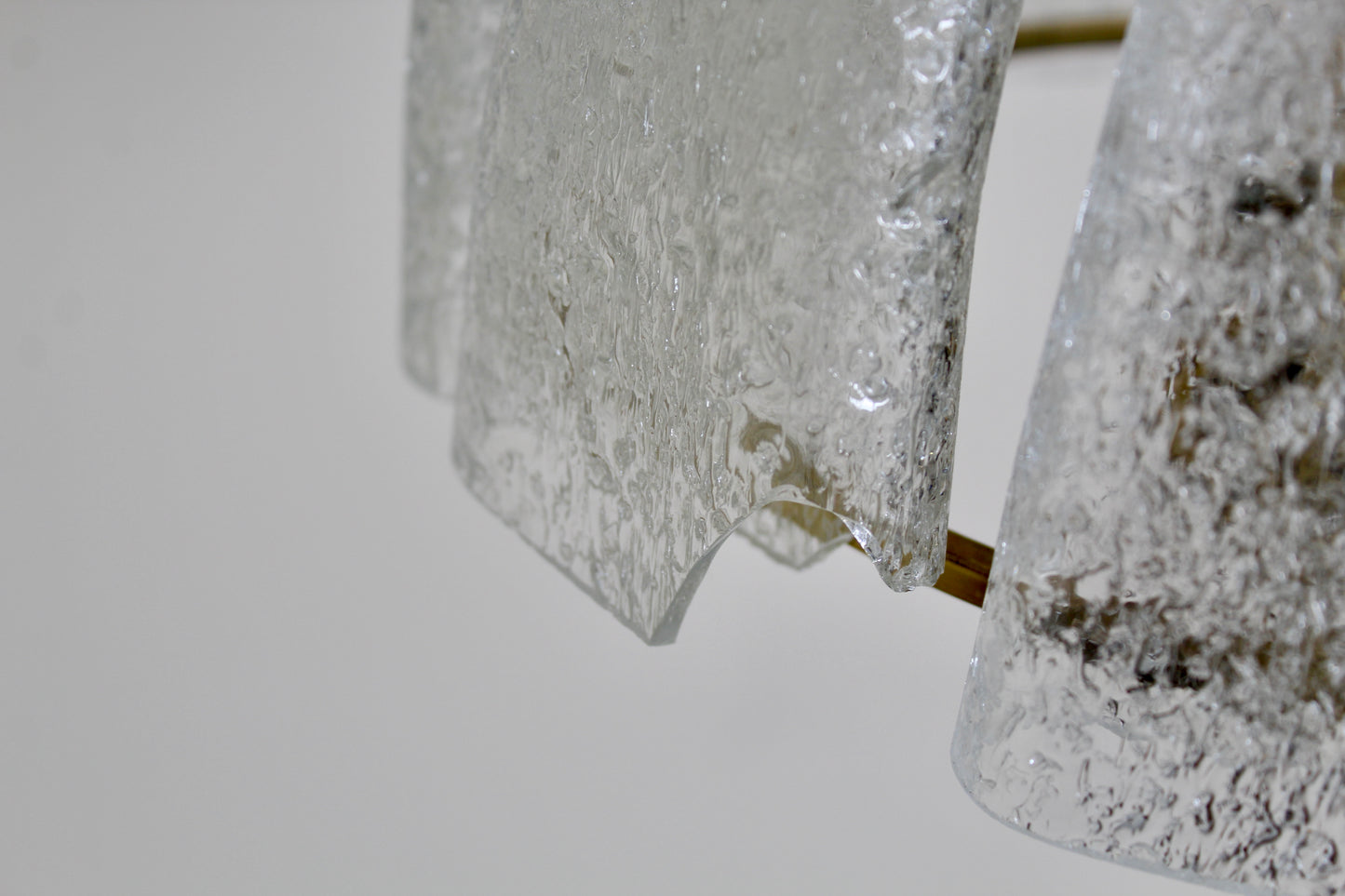 Vintage hanglamp Doria - jaren '70, iceglass