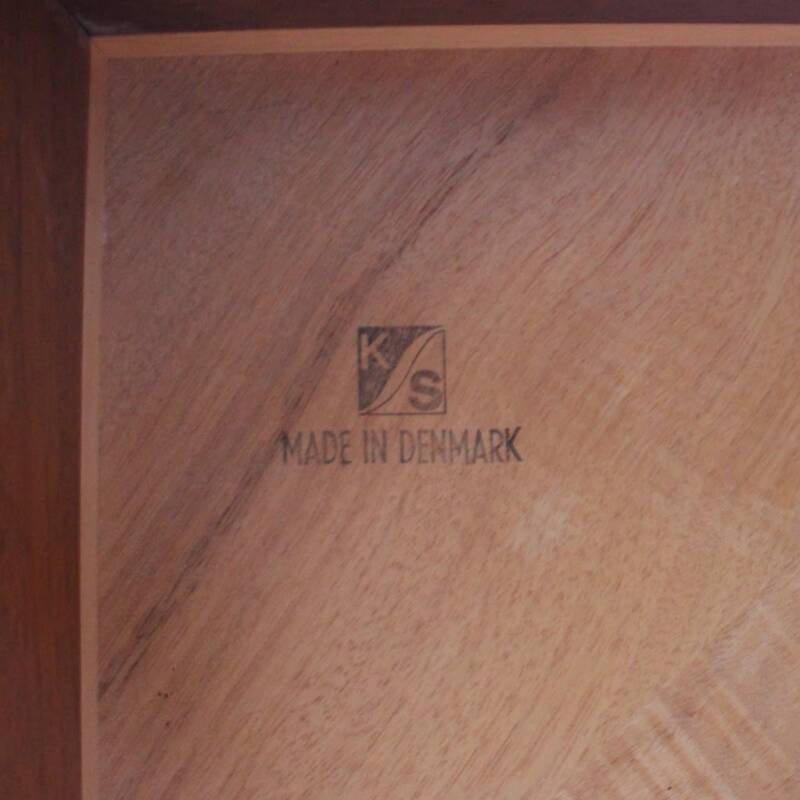 Vintage uitgeschuifbare ronde eettafel, Deens design