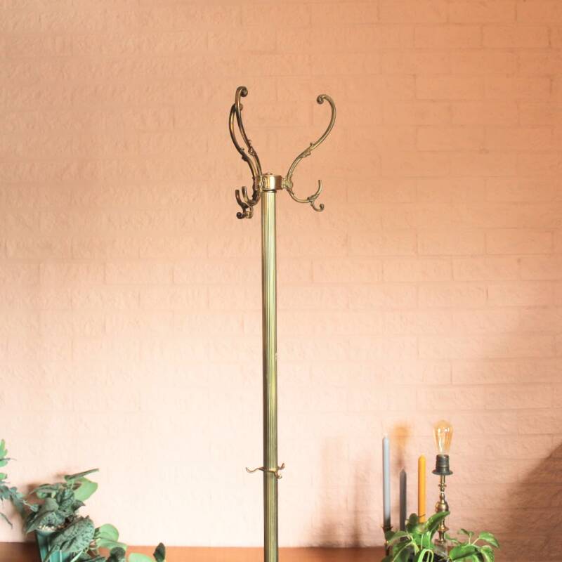 Vintage brass coat rack