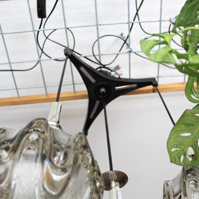 Vintage smoked glass lamp