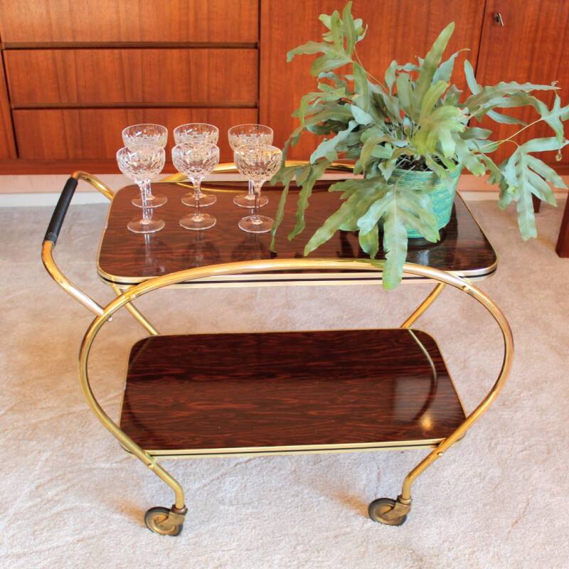 Vintage barcart/serveerwagen