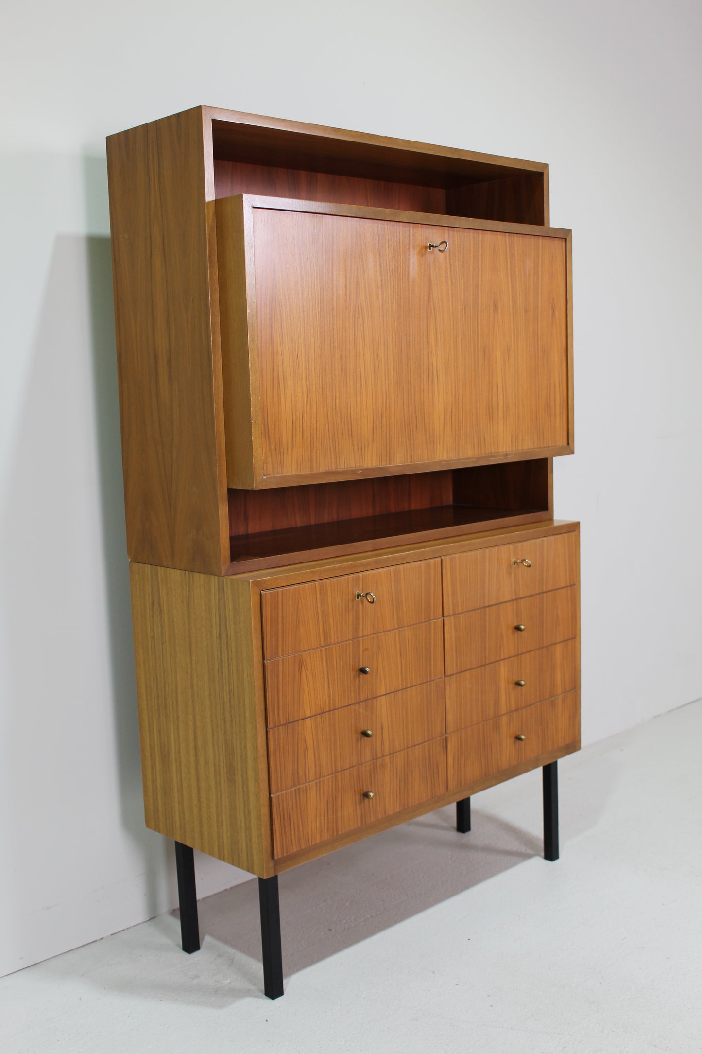Vintage Bücherregal, Hängeschrank, Highboard - 1960er Jahre