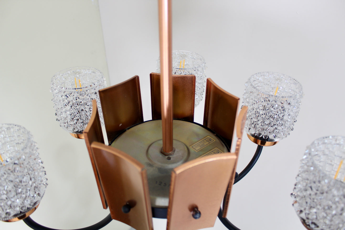 Vintage hanglamp jaren '70 - 8-armig