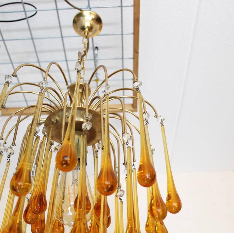 Murano-Tropfenlampe - Bernstein
