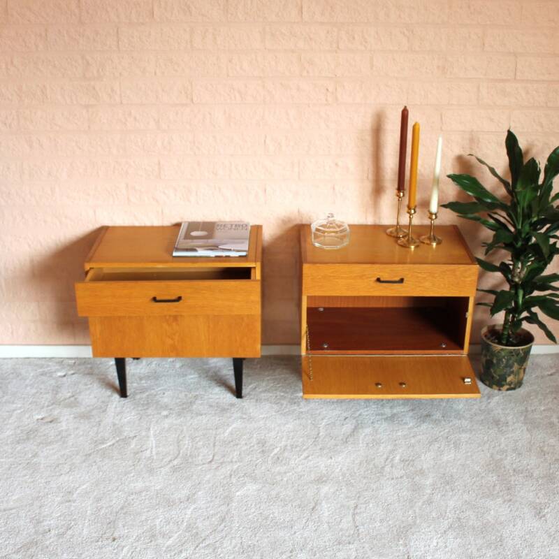 Vintage nachtkastjes set