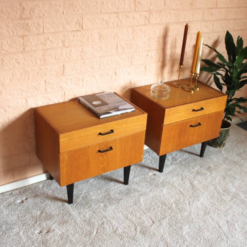 Vintage nachtkastjes set