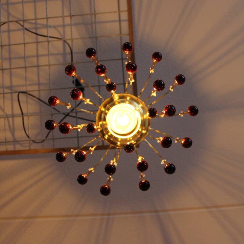 Vintage Murano teardrop lamp - amber