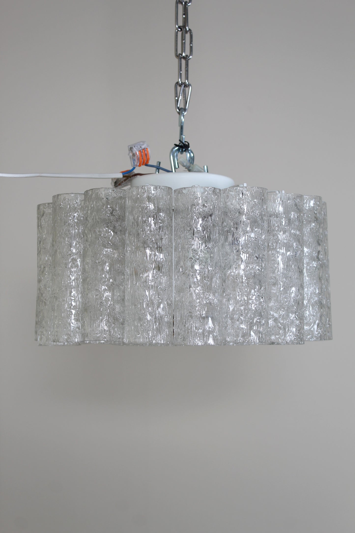 Vintage DORIA Deckenleuchte - Eisglas, 70er