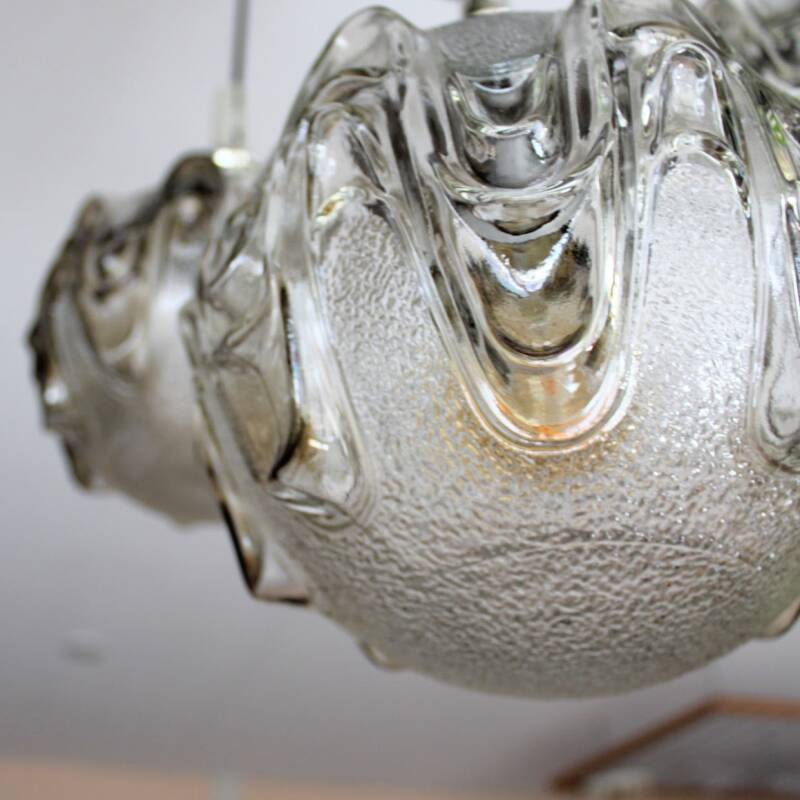 Vintage smoked glass lamp