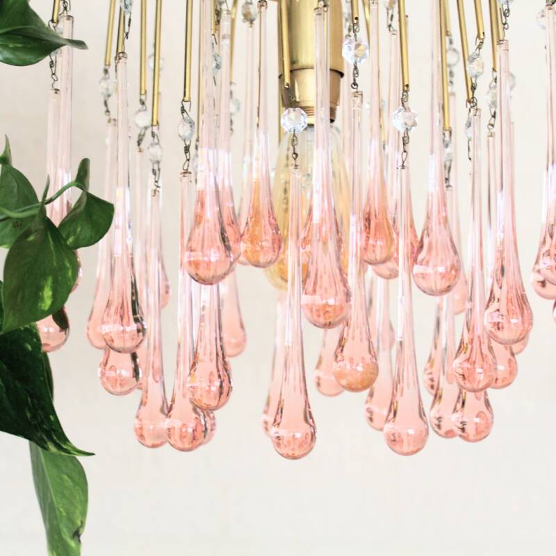 Murano-Tropfenlampe - rosa