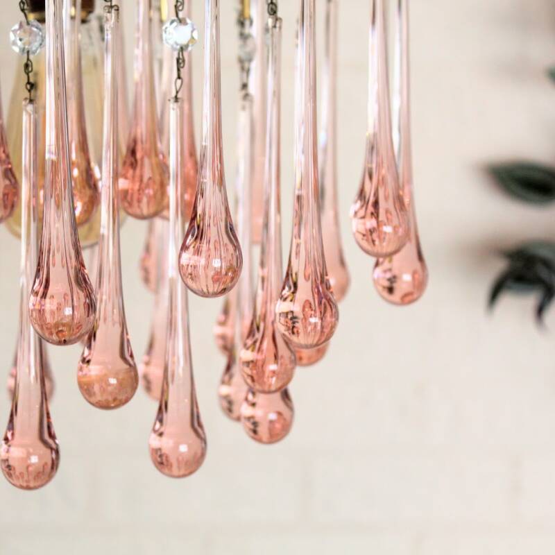 Murano-Tropfenlampe - rosa