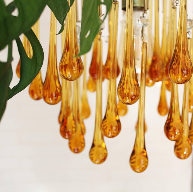 Murano-Tropfenlampe - Bernstein