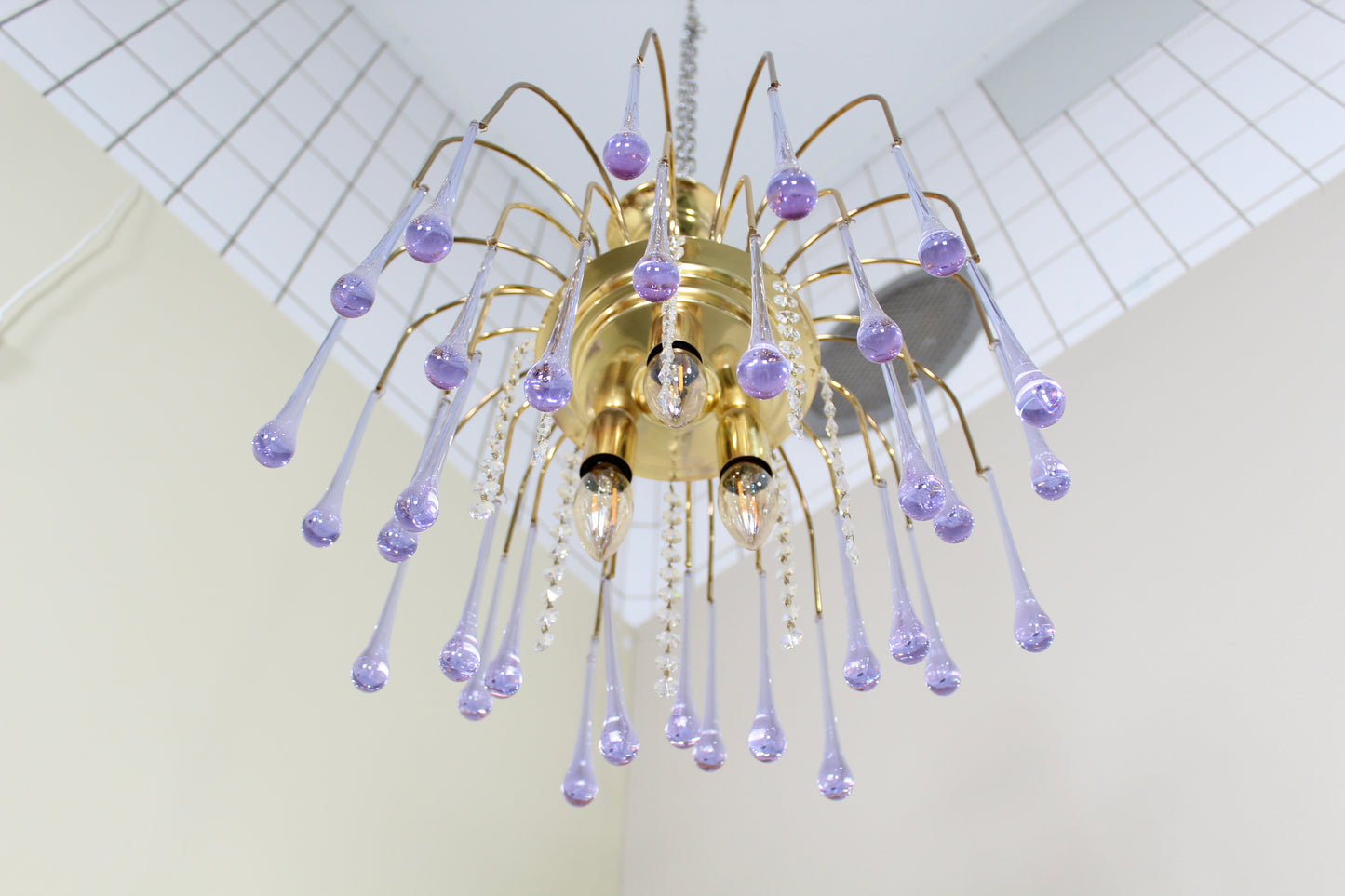 Vintage Tropfenlampe, Tropfenleuchter - 70er Jahre