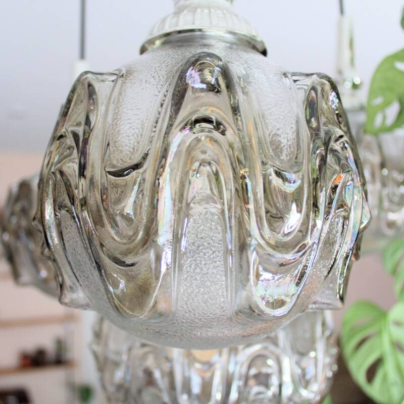 Vintage smoked glass lamp