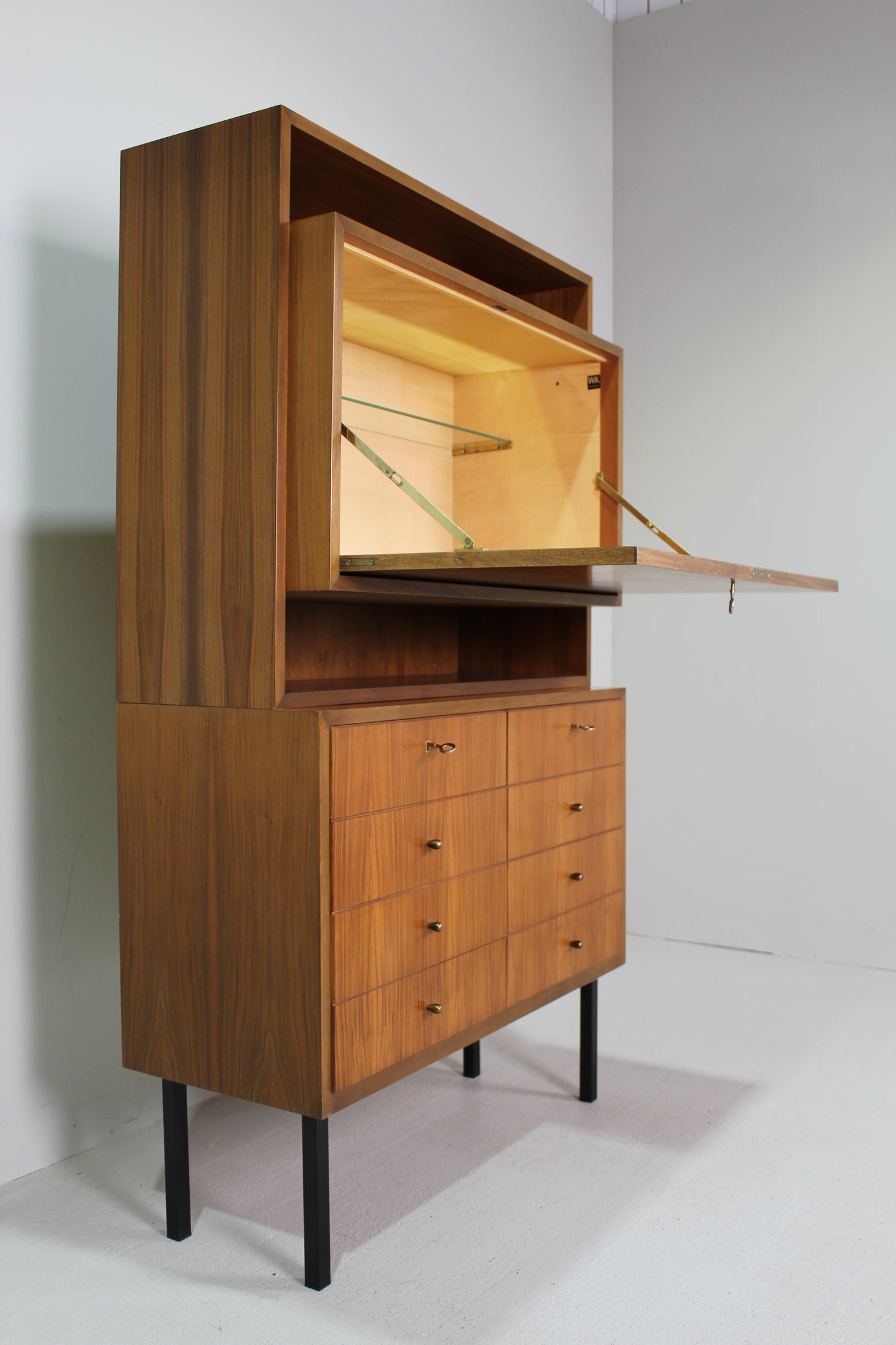 Vintage Bücherregal, Hängeschrank, Highboard - 1960er Jahre