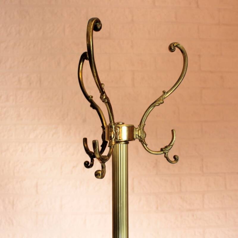 Vintage brass coat rack