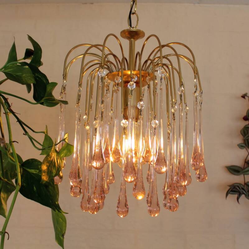 Murano-Tropfenlampe - rosa