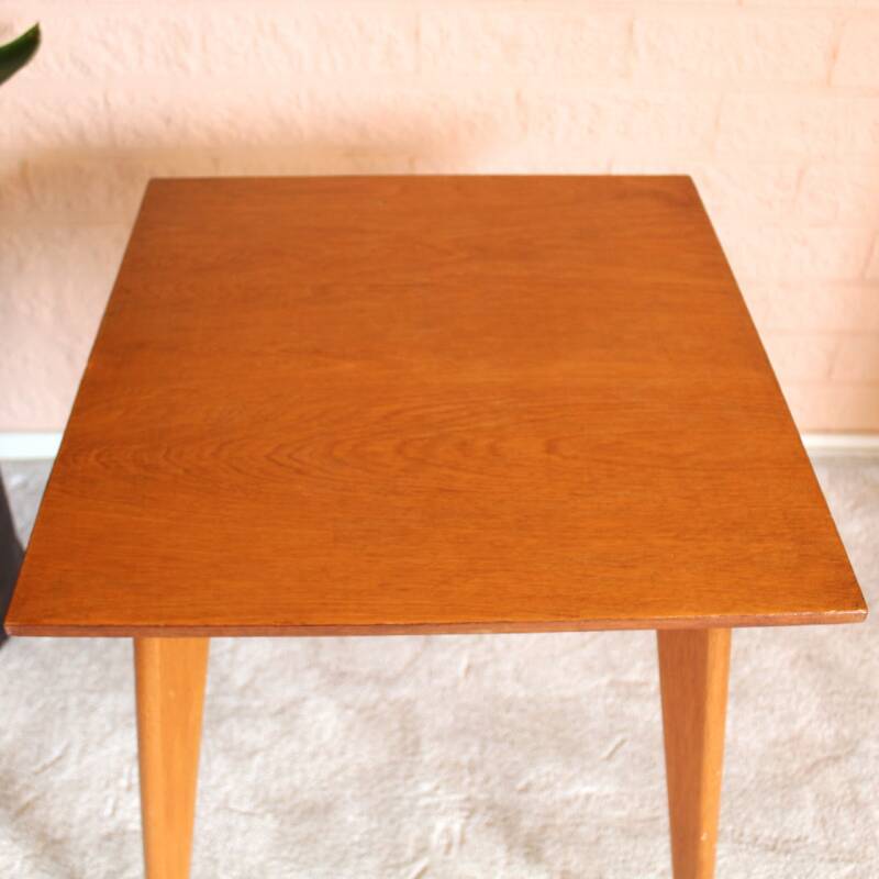 Vintage houten bijzettafel