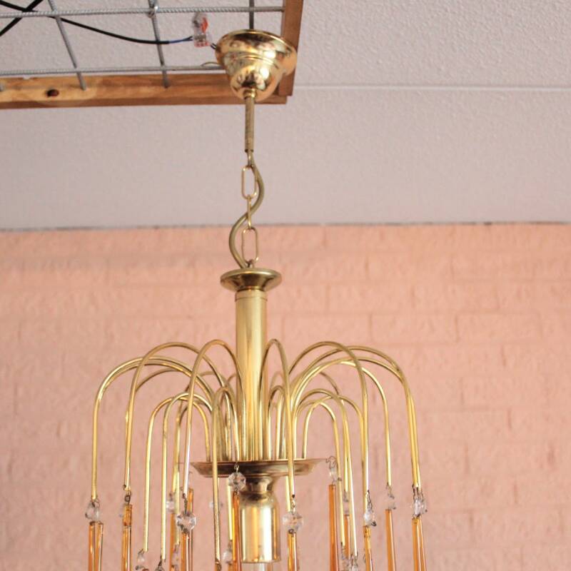 Vintage Murano teardrop lamp - amber