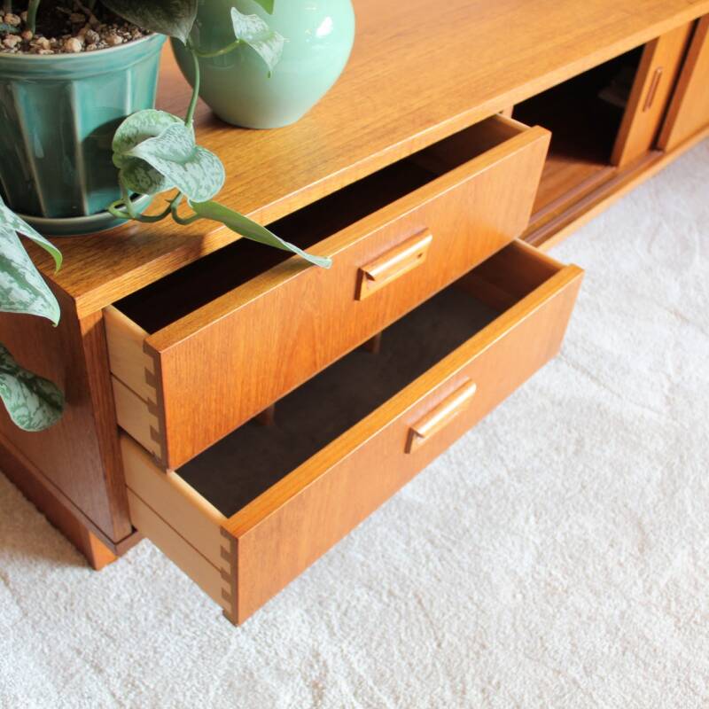 Vintage TV cabinet/lowboard teak 1960s